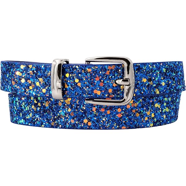 Ceinture Cuir Pu Pour Fille Lot De 4 Ceintures Élastiques Fille Avec Boucle Cœur - Cuir PU Réglable - Noir/Blanc/Violet/Rose - 90cm Cadeau Anniversaire Enfant