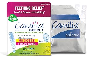 Boiron Camilia Teething Pain Relief, White, 30 Count, Pack of 2, 30 Count (Pack of 2)
