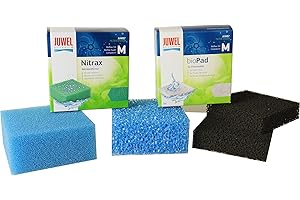 SUPTMAX Friscer Filter Set für alle Juwel Bioflow Innenfilter mit Filterschwamm Kohleschwamm Biopad Nitrax (M - Bioflow 3.0)