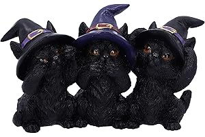 Nemesis Now Three Wise Black Cats See No Hear No Speak No Evil Familiar Figurka, 11,5 cm