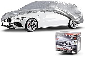 ‎WALSER WALSER Autoabdeckung All Weather Light Vollgarage Kombi Größe L hellgrau, wasserdichte Autogarage mit UV-Schutz, verstärkte Gurtbefestigung