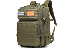 GUJOIN Mochila De Pesca De 50 Litros Impermeable De Nailon Duradera,Mochila Deportiva Táctica Militar Al Aire Libre Mochilas De Senderismo Casual