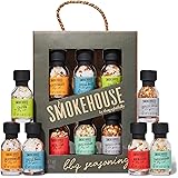 Smokehouse by Thoughtfully, BBQ Seasoning Collection, 6 Pack, Flavours Include Southwest BBQ Rub, Chilli Salt, Cajun BBQ Rub,