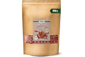 Biojoy Piments Oiseaux BIO Bird's Eye (500 g), gousses entières, très piquant