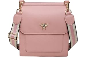 Alice Wheeler Large Bloomsbury Crossbody Bee Bag with striped strap