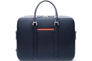 MAVERICK & CO. Manhattan Double-Zip Leather Briefcase
