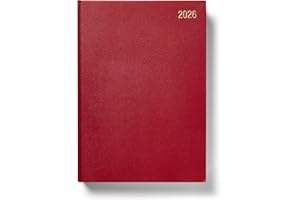 Morgan's Direct 2026 Diary A4 Two Pages per Day Restaurant Planner with Hard Cover | Burgundy