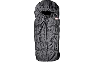 RED CASTLE, Chancelière universelle hiver, Spécial grand froid, Compatible Pousette/Nacelle, Intérieur Polaire, Imperméable, Coupe-vent, Respirante, HightProtect, Noir, 6-24 Mois