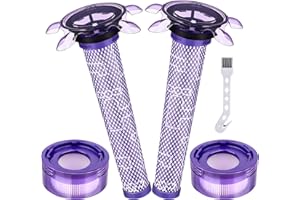 LEADAYBETTER Filtro V8 mejorado para Dyson V8 V7 nueva versión / SV25 / SV37 / V8 Animal Extra inalámbrico V8 Focus colchón aspirador piezas de repuesto accesorios filtros