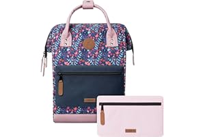 CABAÏA CABAIA - Sac à Dos Adventurer Honfleur - Medium 18L - Déperlant - Compartiment Ordinateur Portable 13" - 2 Poches - Certifié Vegan - Sac Voyage, Affaires, École pour Homme et Femme - Violet