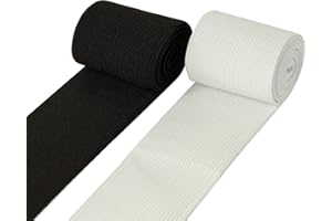 Shelver 2 inch Elastic for Sewing, Wide Waistband Elastic in Widths: 20/25/40/50/75mm (Black, 50mm x 3m)