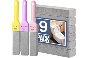 RWBIMTI 9 Stück Bimsstein Toilettenreiniger, Bimsstein Toilette mit 3 Griffe, Cleaning Block WC Blöcke Bimssteins für Toilette Bimssteins Reinigung Stein Pumice Stone Toilet Reinigungsstein (Grau)