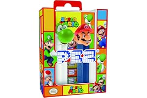 PEZ – Twin pack Licence Nintendo – Combinaison unique de bonbons aux goût fruit et d'un distributeur –Contient 2 distributeurs + 4 recharges de bonbons personnages aléatoires