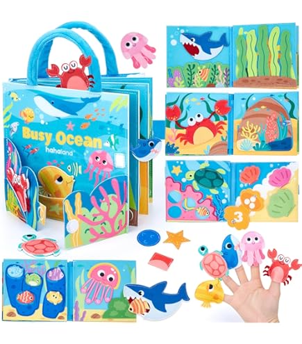 Quiet Book vanaf 1 jaar, 20-in-1 Busy Board met boerderijthema, zacht