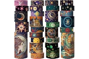 Voolcaoo Washi Tape Set 29 Rollen, Magic Themed Dekorative Papierbänder für Journaling, Scrapbooking Zubehör, Planer, DIY Handwerk, Geschenkverpackung