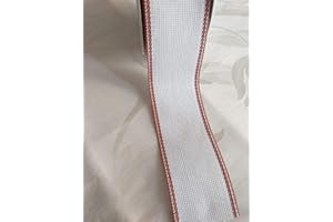 NASTRIFICIO ROSSI SAS Nastro tela aida PRIMULA 52 mm 2,5 m (352 rosso scuro)