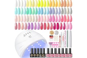 PEACECOLOR 20+5 Vernis Semi Permanent, Lampe à Ongles 20 Couleurs UV Vernis à Ongles Base Coat + Top Coat*4, Manucure Décorations Kit Ongle Outils Complet pour Débutants