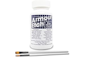 Armour Etch Glass Etching Cream Kit - Create Permanently Etched Designs - 10oz Net Weight - Bundled with Moshify Application Brushes