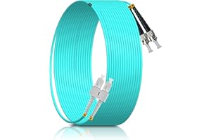 XWYWX 2M(2PCS) SC/UPC a ST/UPC MM OM3 DX LSZH 3.0mm Cable Jumpers de Fibra Óptica SC a ST Multimodo 50/125μm Dúplex SC-ST Conexión Puente Fiber Optic Patch Cord-XSUTU321-2