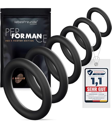 medizinischer penisring Gleitzeit® Penisringe Set – Sexspielzeug für Männer & Paare aus 100%  medizinischem Silikon | Elastische Cockringe für längeren Genuss