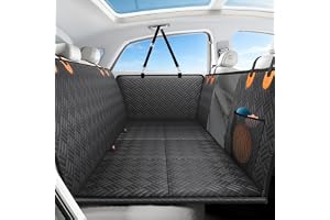 PROZAR Dog Car Seat Cover for Back Seat, Hard Bottom Extender - Supports 400lbs, Black, Universal Fit, Car, SUV, Truck