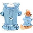 Hunde Denim Geschirr Kleid Mit Rüschen - Jeansrock Für Kleine Hunde & Katzen