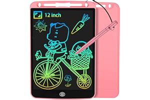 JOEAIS Tablet do Pisania LCD 10 Cali, Przenośna Elektroniczna Tablica do Nauki, Rysowania i Robienia Notatek, Świąteczne i Urodzinowe Zabawki dla Chłopców i Dziewczynek (Różowa)