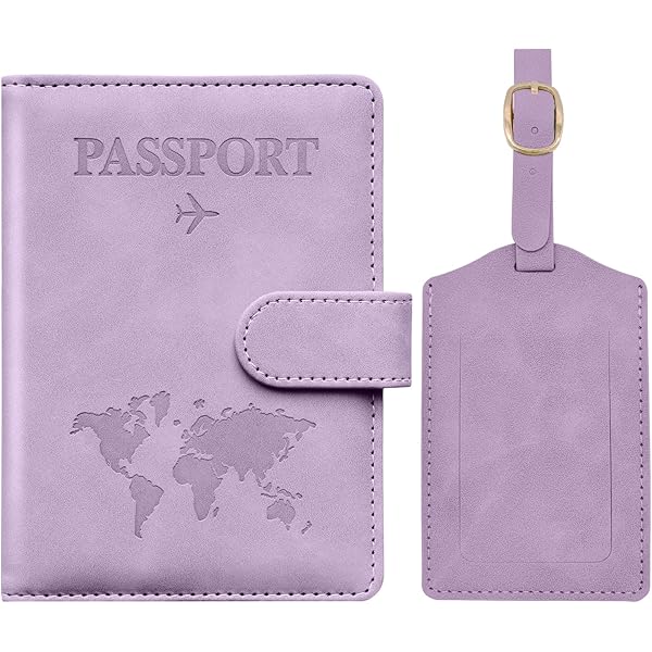 Custodia Passaporto Con Blocco RFID + Etichetta Valigia | Porta Documenti Viaggio In Pelle PU | 4 Slot Carte E 3 Scomparti