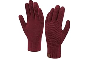 Bequemer Laden Womens Winter Warm Knit Touchscreen Gloves Cold Weather with Thermal Fleece Lined