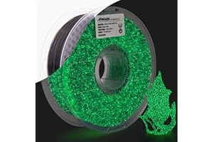 AMOLEN Filamento PLA 1.75mm Filamento Stampante 3D Glow in the Dark, Fluorescente con effetto cielo stellato 1kg