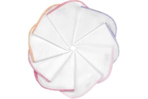 MAKIAN - Lot de Débarbouillettes Bébé Lavable 30 x 30 cm (9 pièces) - Gants de Toilette Bébé Réutilisables en 100% Coton, Certifié OEKO-TEX (Rose, Violet)