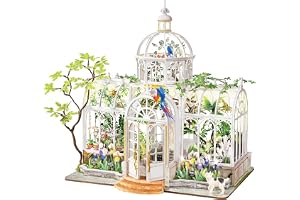 Rolife Botanical Oasis DIY miniatyrhussats med LED för vuxna | Botaniskt miniatyrhus på expertnivå med 1168 stycken, över 20