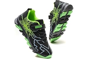 WZRUISEN Children's Sports Shoes Boys' Basketball Sports Running Shoes