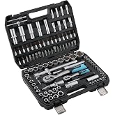 Cecotec Socket Wrench Set - Case with 108 Pieces ToolBox KRK 4200 | Tool Holder, 2 x 72 Teeth Ratchets, CR-V Heavy Duty Socke