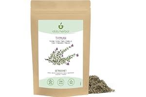 IDDA Herbal Herbata tymianek (250 g) luźna herbata tymianek suszona i cięta 100% naturalna i wyłącznie do przygotowania mieszanin przypraw herbaty ziołowej i herbaty tymiankowej