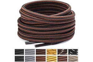 Stepace Lacci per Scarpe Rotondi [2 Paia] Stringhe Scarpe Robuste e Resistenti per Scarpe da Trekking e Scarpe da Scarponi Montagna