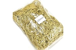 OXYN Pacco da 1kg di Elastici Confezione in Gomma Gialli 120 x 1,6 mm per Uso Ufficio Casa Magazzino Sport Scuola Cancelleria Resistenti per Carta Fatture Denaro Forniture Industriali