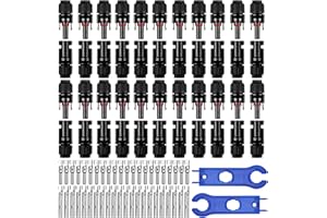 SZ-KARIDGE Solar Panel Plug, 22 Pairs Solar Plugs, Solar Panel Cable Connector with 2 x Wrenches, Photovoltaic Connector IP67