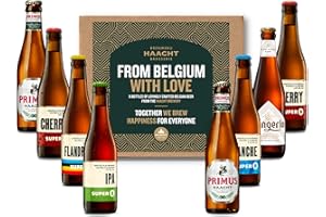 Haacht Belgium Brewery "From Belgium With Love" Beer Gift Set Pack 8 x 33cl Mixed Case of Premium Belgian Ales