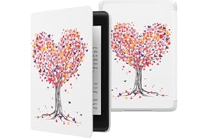 MoKo Étui pour Kindle Paperwhite 6 Pouces (10ème génération - modèle 2018), étui Pliable en Cuir Super Fin et léger avec Auto Réveil/Veille pour Amazon Kindle Paperwhite 2018 - Arbre Banian Vert