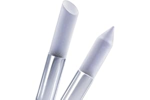 2 piezas Lima de Cristal Empujador de Cutículas - Palo de Manicura, Eliminación de Precisión Profesional de las Cutículas, la Superficie Abrasiva no se Desgasta, Calidad Checa Firmada Gladzy