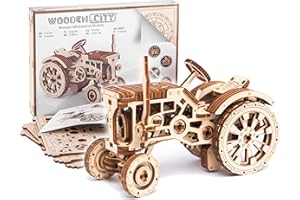 Wooden.City Kit Modello In Legno Per Costruire - Trattore - Meccanico - Compleanno Per Adolescenti E Adulti - Puzzle 3D Giocattolo Fai Da Te - Taglio Laser
