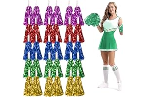 GZjiyu 30 pompones de porristas para animadora y pompón para eventos deportivos, fiestas espectáculos en escenario, fiestas festivas