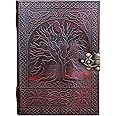 25 cm empty book tree of life Grimoire leather diary book of shadow magic book leather diary diary notebook sketch book for artists