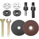 YEYIT Angle Grinder Adapter 10 Pieces Drill Grinder Adapter with Wrench Grinder and Cutting Discs Adapter for Drill for Angle