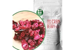 ZINGY ZOO Canneberge Lyophilisée Sans Sucre Ajouté | 100% Naturel Cranberries Séchées Fruits Seches | Freeze Dried Fruit Cramberies Collations Saines | Pure Fruits Secs Lyophilisateur | ZingyZoo