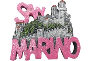 WEDARE 3D San Marino Magnete da Frigorifero Souvenir turistici Resina Fatta a Mano Magneti Artigianali Collezione di Decorazioni per la Cucina di casa Regalo