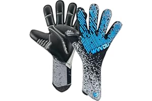 WVVOU Gants de Gardien de But, Gants de Gardien de But Hommes, Gants de Gardien de But Enfants Adolescents, Gants de Football, 4+3mm Latex Super Grip pour Les Plus durs