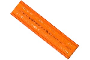 GRAPHOPLEX Standardgraph GXST2024/3,5 Trace lettres Iso, Orange Transparent