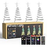 FROGBRO Luci per alberi di Natale, decorazione per esterni, a spirale dimmerabile, luci da giardino, IP65, impermeabile, moda